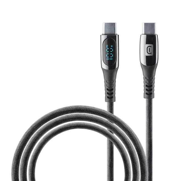Cellularline 5A Display Cable 2m USB Typ-C/ Typ-C Schwarz