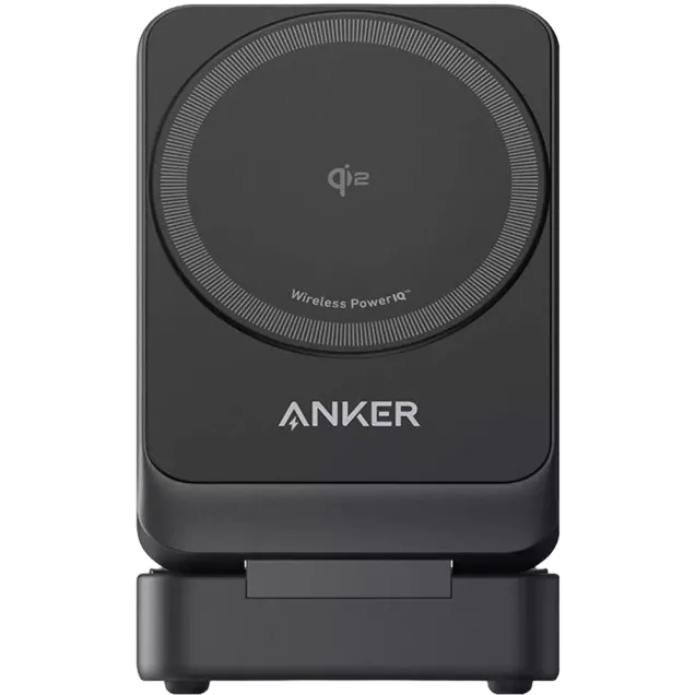 Anker MagGo Wireless Charger (15W, Foldable 3-in-1) Black