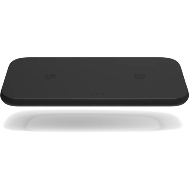 Zens Dual Wireless Charger Slim with USB A port Schwarz