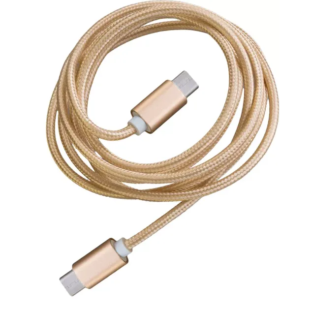 Peter Jäckel FASHION 1,5m Data Cable Typ-C/ Typ-C mit Sync- und Ladefunktion Gold