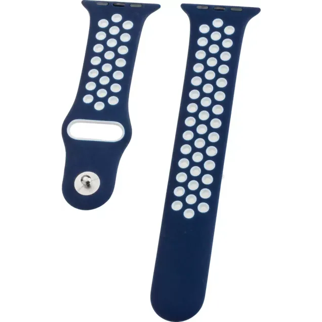 Peter Jäckel WATCH BAND Apple Watch Ultra 49mm/ Watch 45/44mm (Series 4 - 9)/ 42mm (Series 1 - 3) Silicon Dual Blau