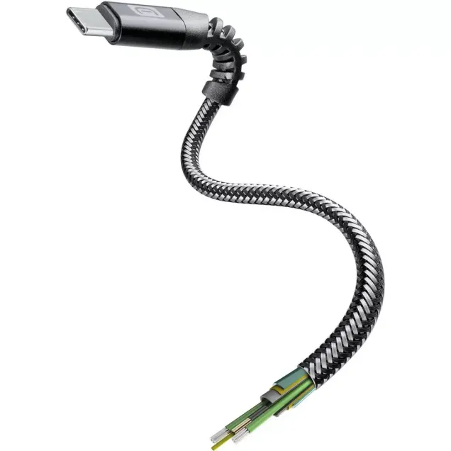 Cellularline Tetraforce Data Cable Strong 1.2m USB-A/ Typ-C Schwarz