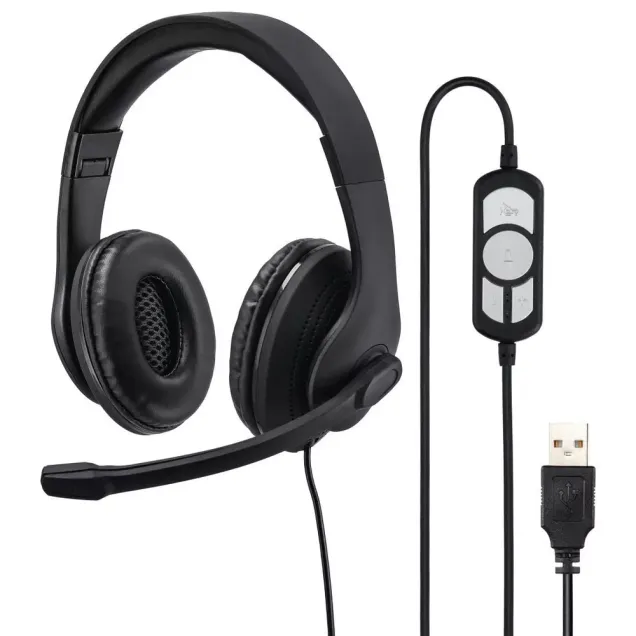 Hama PC-Office-Headset HS-USB300 Stereo Schwarz