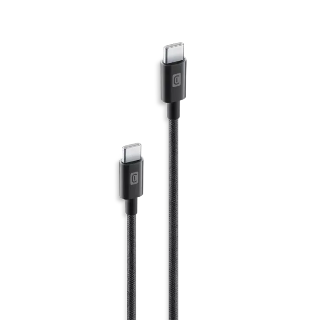 Cellularline Braided Data Cable 0,6 m USB Typ-C/ Typ-C Schwarz