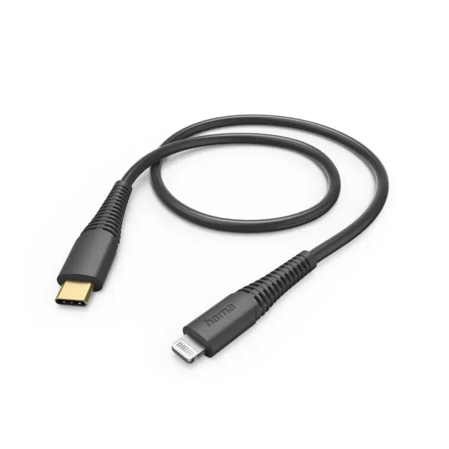Hama USB-Kabel USB-C - Lightning verg. Schwarz