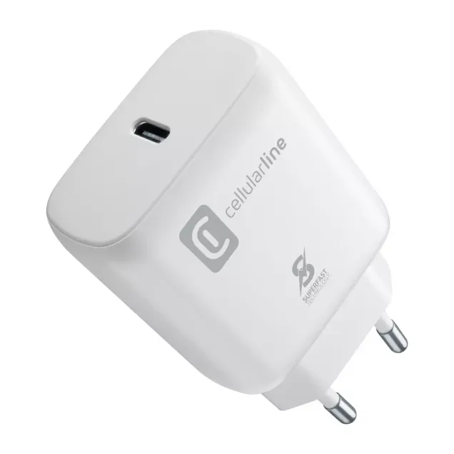 Cellularline S.p.A. USB Typ-C Super Fast Travel Charger 25W Weiß