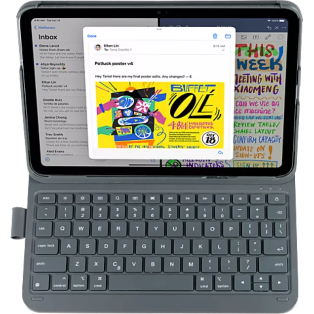 DEQSTER Slim Pro Keyboard Apple iPad Pro 12.9" / Air 13" Schwarz