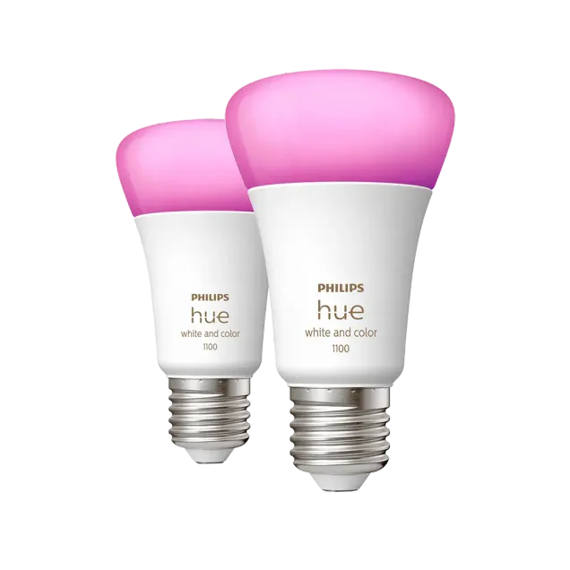 Philips Hue White & Col. Amb. E27 Doppelpack 75W Weiß