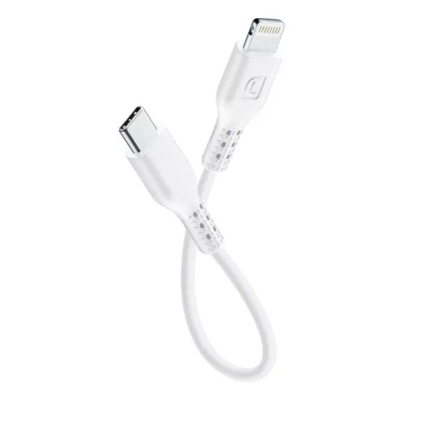 Cellularline S.p.A. Power Data Cable 15 cm USB Typ-C/ Lightning Weiß