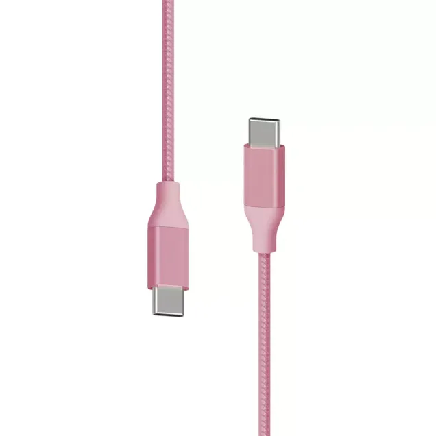 XLayer PREMIUM Metallic Type C (USB-C) to Type C Cable 1.5 m (Fast Charging 3A/USB 2.0) Rose