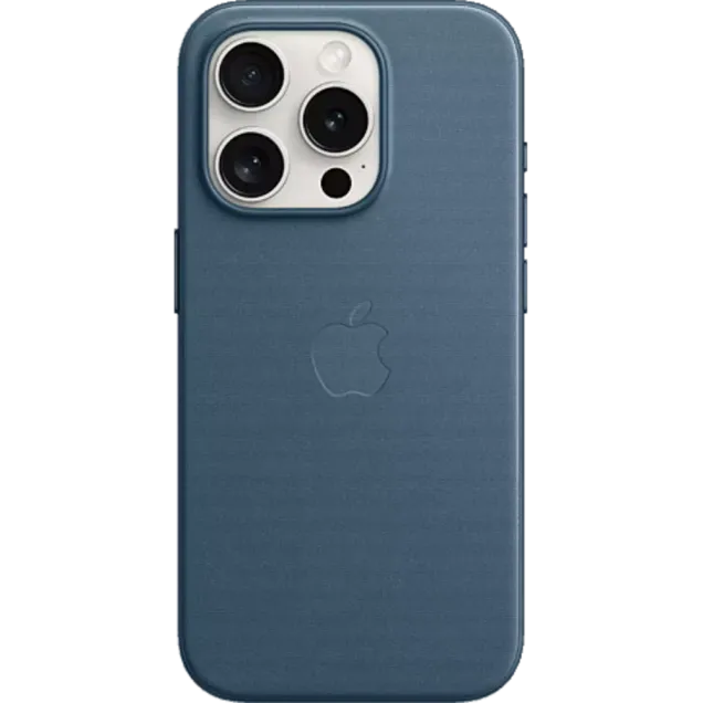 Apple Feingewebe Case iPhone 15 Pro mit MagSafe Pazifikblau