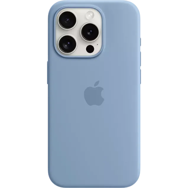 Apple iPhone 15 Pro Silikon Case Winterblau