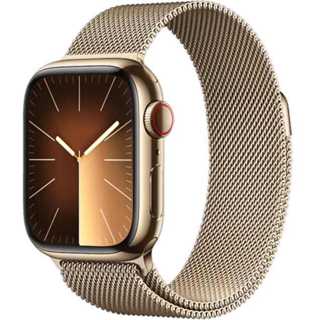 Apple Watch Series 9 Edelstahl Milanaise Armband Gold 41 mm/Gold
