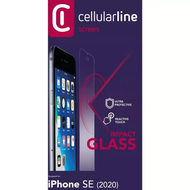 Cellularline Impact Glass Apple iPhone SE (2022)/ SE (2020)/ 8/ 7/ 6 Transparent