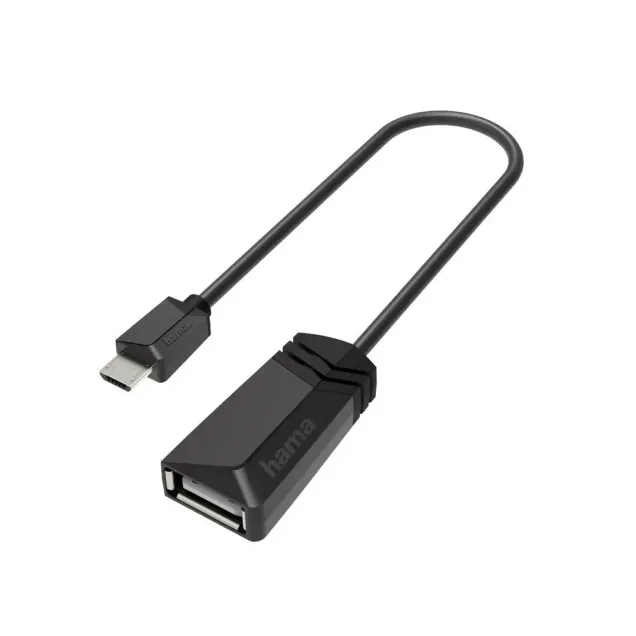 Hama USB-OTG-Adapter Micro-USB-Stecker - USB-Buchse USB 2.0 480 Mbit/s Schwarz