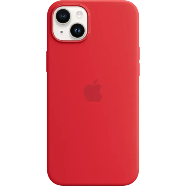Apple iPhone 14 Plus Silikon Case mit MagSafe Rot