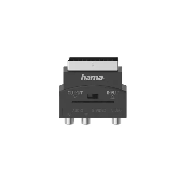 Hama Video-Adapter S-VHS-Kupplung/3 Cinch-Kupplungen - Scart-Stecker 4-polig Schwarz