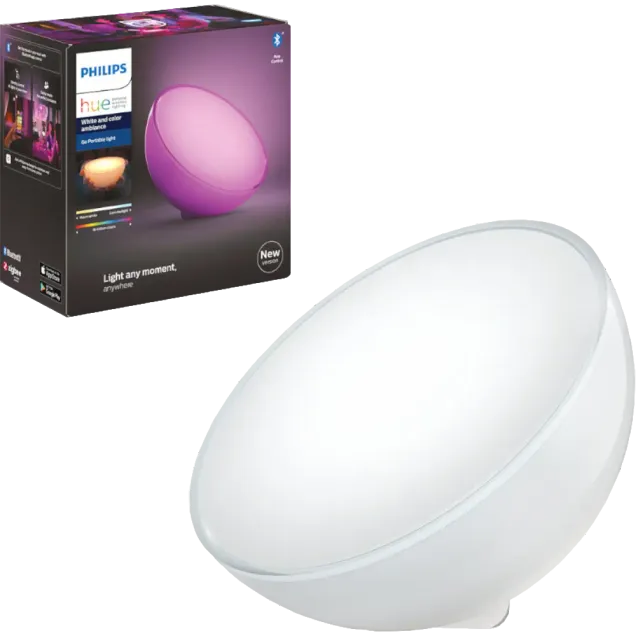 Philips Hue White & Col. Amb. Go Tischleuchte 520lm Weiß