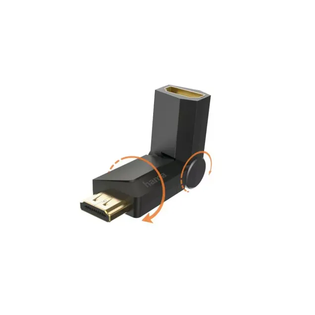 Hama HDMI™-Adapter Stecker - Kupplung Rotation Schwarz