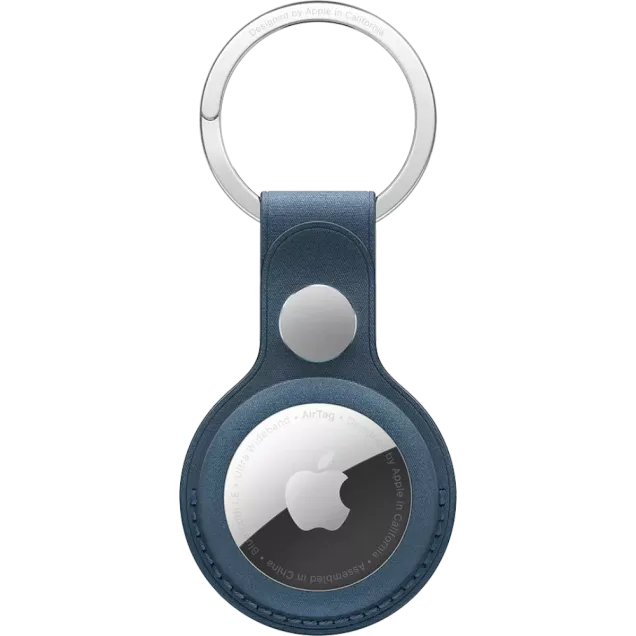 Apple AirTag Feingewebe Schlüsselanhänger Pazifikblau