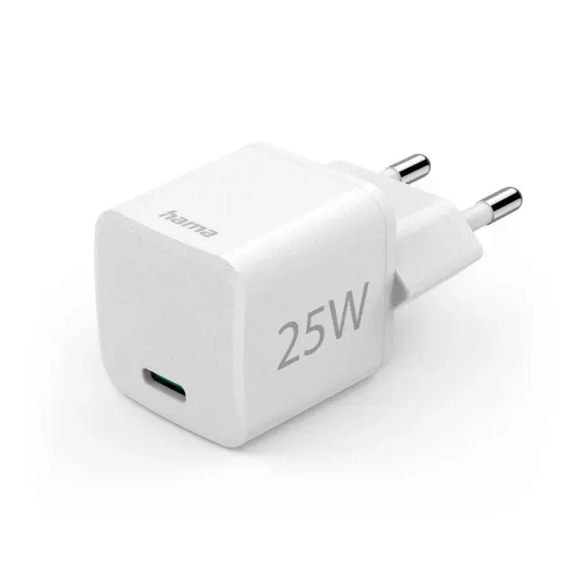 Hama Schnellladegerät Eco USB-C Power Delivery (PD)/Qualcomm® 3.0 25W Weiß