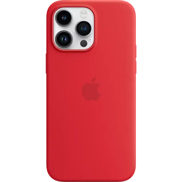 Apple iPhone 14 Pro Max Silikon Case mit MagSafe Rot