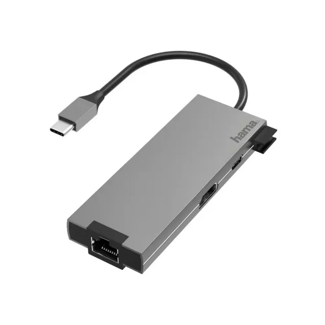 Hama USB-C-Hub Multiport 5 Ports 2x USB-A USB-C HDMI™ LAN/Ethernet Anthrazit