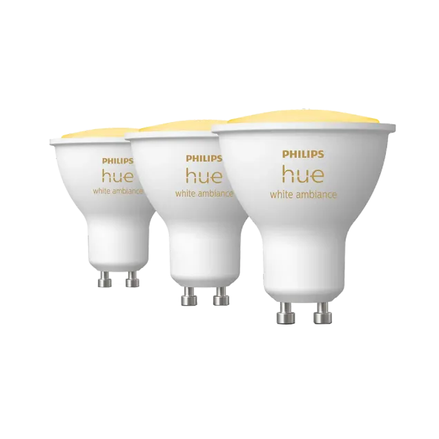 Philips Hue White Ambiance GU10 Dreierpack Weiß