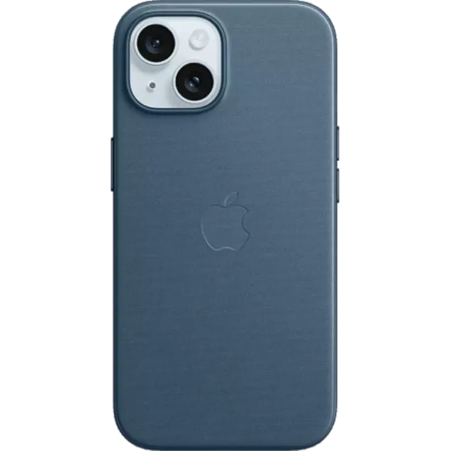 Apple Feingewebe Case iPhone 15 mit MagSafe Pazifikblau