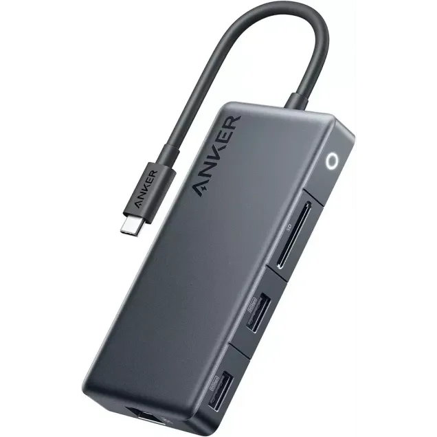 Anker 341 USB-C Hub (7-in-1 4K HDMI) mit 3X 5 Gbps USB-C und USB-A Data Ports
