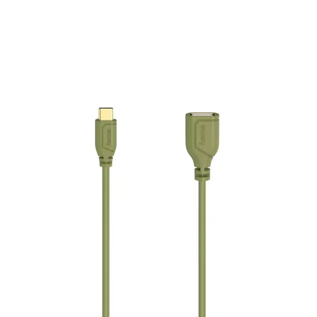 Hama USB-Adapter Flexi-Slim USB-C-Stecker - USB-A-Stecker OTG USB 2.0 Grün