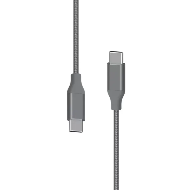 XLayer PREMIUM Metallic Type C (USB-C) to Type C Cable 1.5 m (Fast Charging 3A/USB 2.0) Space Grau