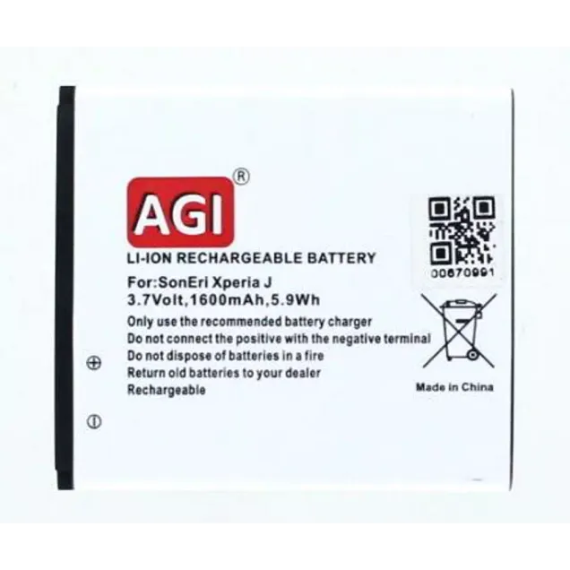 AGI Akku kompatibel mit Sony Ericsson Xperia J Schwarz