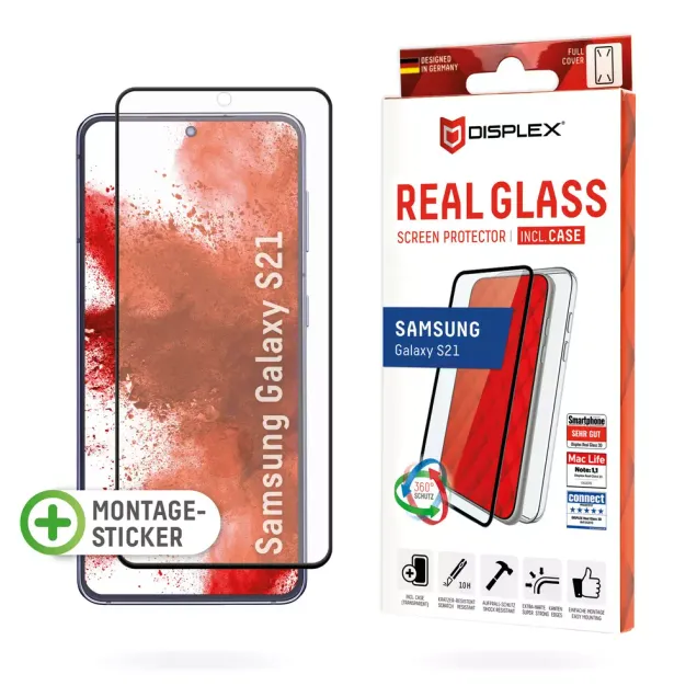 Displex Real Glass FC + Case Samsung Galaxy S21 5G Transparent