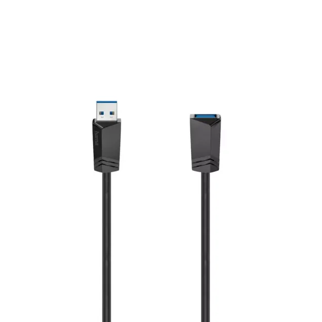 Hama USB-Kabel USB-3.0 A-Stecker - A-Kupplung Verlängerung 5 Gbit/s Schwarz