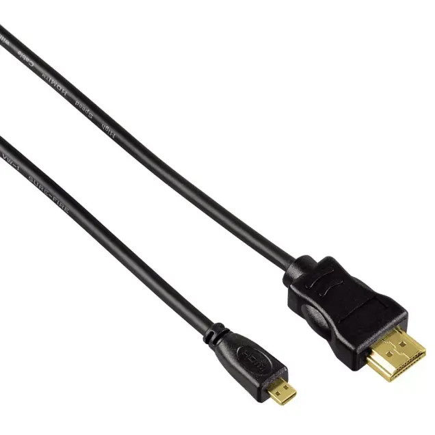 Hama High Speed HDMI™-Kabel St. Typ A - St. Typ D (Micro) Ethernet 0,5 m Schwarz