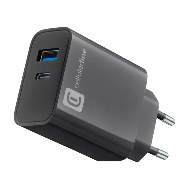 Cellularline S.p.A. USB Charger Multipower 32W 2 Ports Schwarz