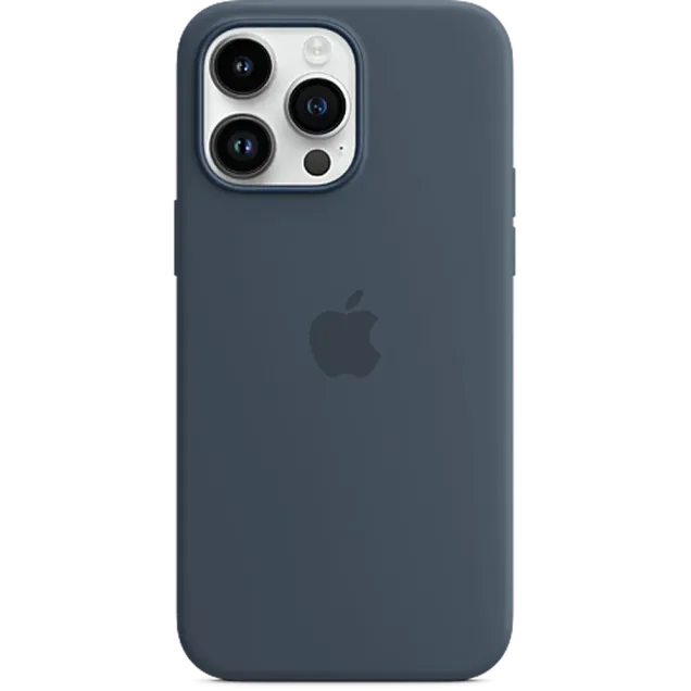 Apple Silikon Case iPhone 14 Pro Max Sturmblau