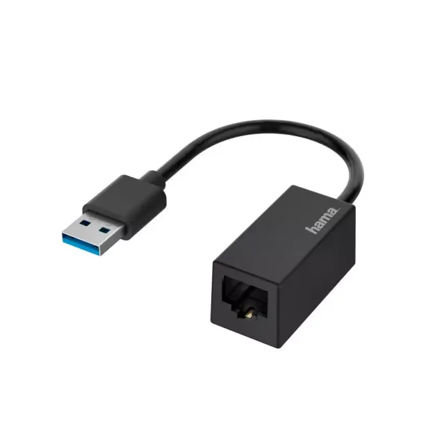 Hama Netzwerk-Adapter USB-Stecker - LAN/Ethernet-Buchse Gigabit Ethernet Schwarz