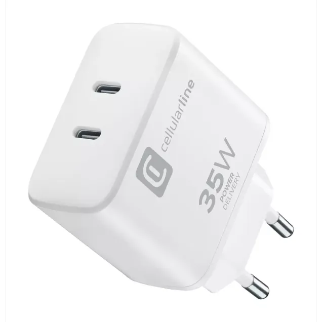 Cellularline S.p.A. Dual Port Travel Charger 35W Weiß
