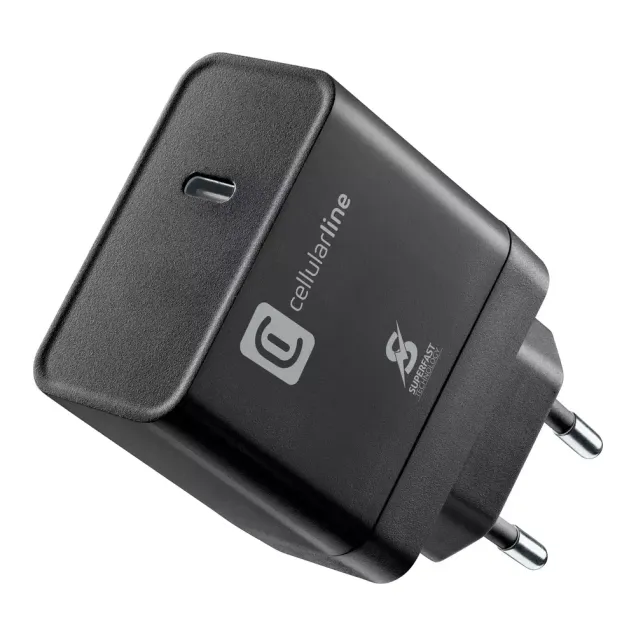 Cellularline S.p.A. USB Typ-C Super Fast Travel Charger 45W Schwarz