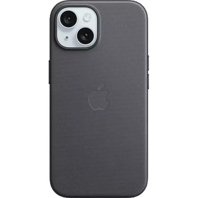 Apple Feingewebe Case iPhone 15 mit MagSafe Schwarz