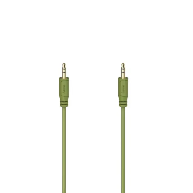 Hama Klinken-Kabel Flexi-Slim 3,5-mm-Klinken-Stecker/Stecker vergoldet Grün
