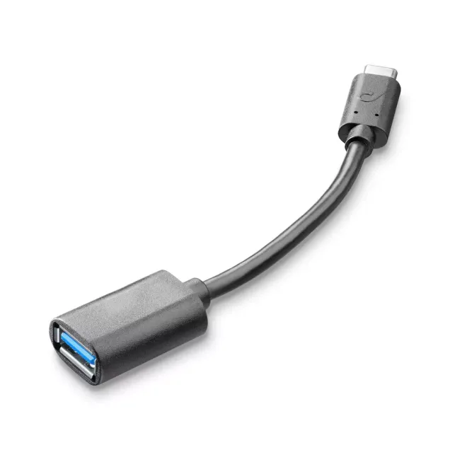 Cellularline S.p.A. USB-A/ Typ-C Adapter Kabel Schwarz