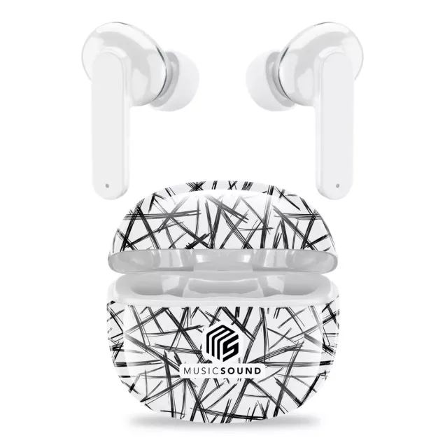 Cellularline S.p.A. Music & Sound Bluetooth Earphones Fancy Lines Weiß