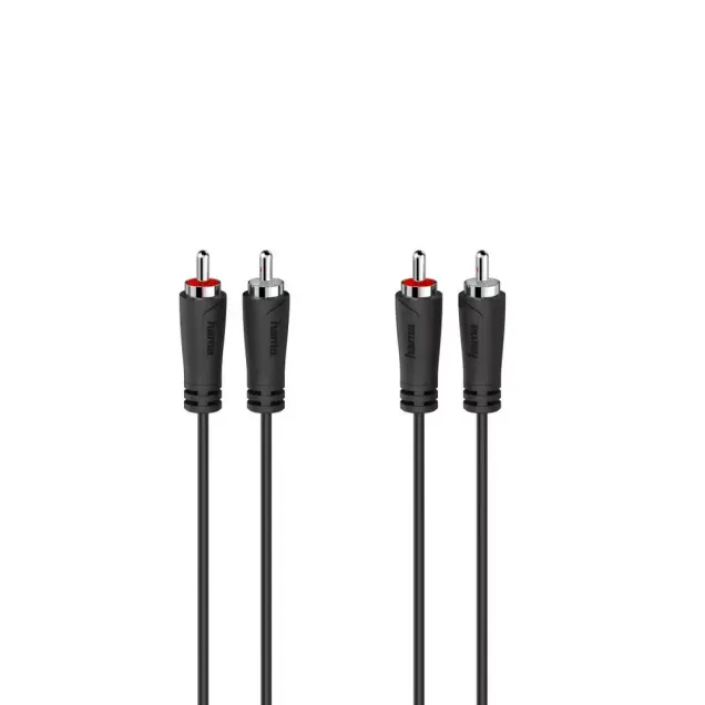 Hama Audio-Kabel 2 Cinch-Stecker - 2 Cinch-Stecker 3,0 m Schwarz