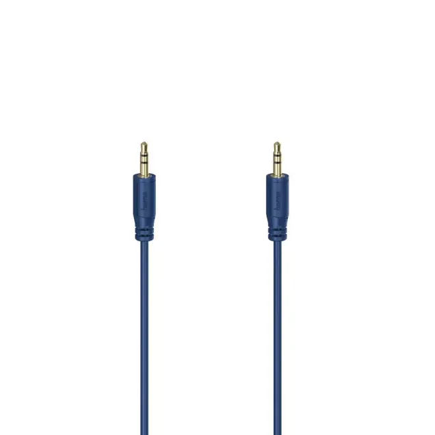 Hama Klinken-Kabel Flexi-Slim 3,5-mm-Klinken-Stecker/Stecker vergoldet Blau