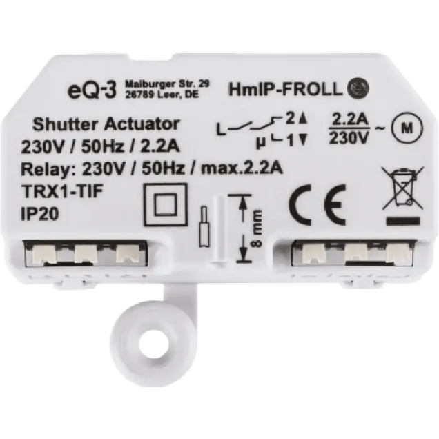 eQ-3 Homematic IP Rolladenaktor Unterputz Weiß