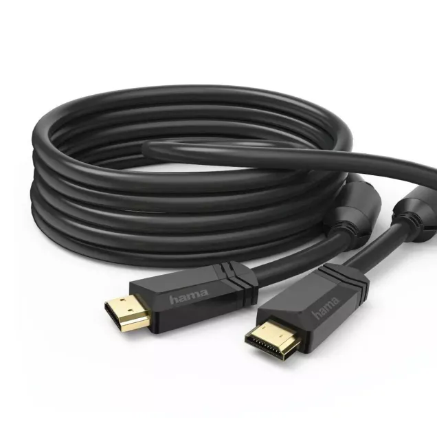 Hama HDMI™-Kabel High Speed HDMI-Stecker - HDMI-Stecker Ethernet vergoldet Schwarz