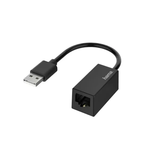 Hama Netzwerk-Adapter USB-Stecker - LAN/Ethernet-Buchse Fast Ethernet Schwarz